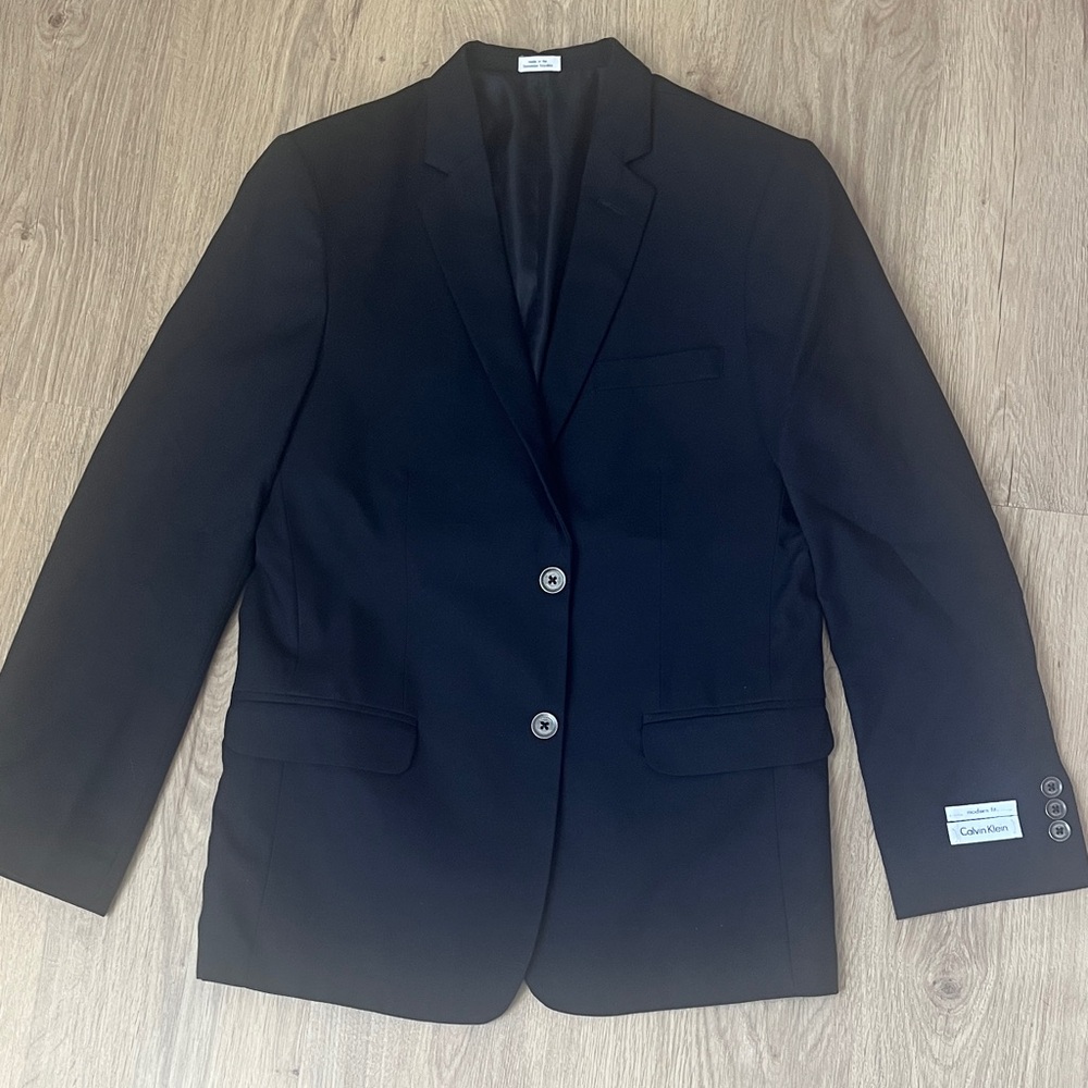 Regular boys size 16 modern fit Calvin Klein blazer black